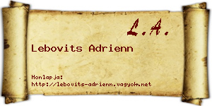 Lebovits Adrienn névjegykártya